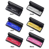 Harmonica Portátil Con 10 Agujeros Y 20 Tonos Mini Harmonica Instrumento Musical Educativo Para Niños Y Adultos Regalo Fácil De Aprender - details 0