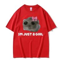 Camiseta De Moda Vintage Kawaii Triste De Hamster Divertida Para Hombres Y Mujeres Verano Casual Oversize Streetwear Polyester - details 10