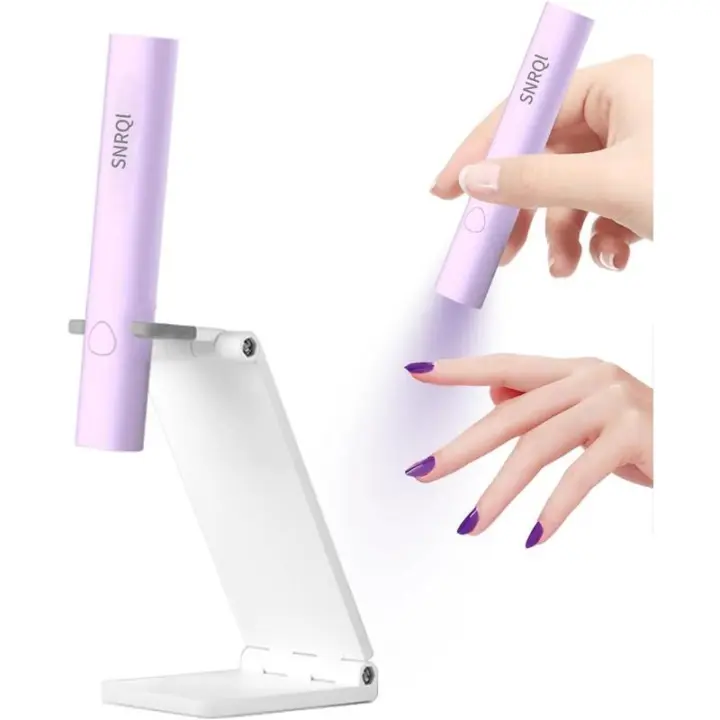 Lampara Uñas Semipermanentes,Mini Lampara UV LED Uñas 3W,Secador Uñas Portátil y Recargable with 2Temporizador 20/60S - 1