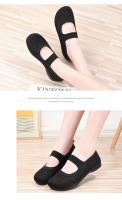 Zapatos Planos Para Mujer Slip on Plegables Con Punta Cuadrada Y Salida Hollow Fashion Casual Para Madres Zapatos Vulcánicos De Tela Algodón - details 13