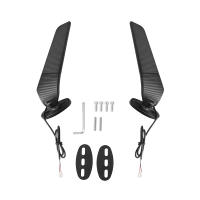 Espejos Lateral Rearview Ajustable Rotativo Con Luz LED Para Motocicleta Yamaha YZF R1 R6 R25 R3 Suzuki GSXR Aluminio CNC Vidrio Y Plástico ABS - details 8