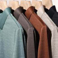 Camisa Polo Para Hombre De Color Sólido Casual Manga Larga Transpirable Cómoda Versátil Top Moda Negocios - details 20