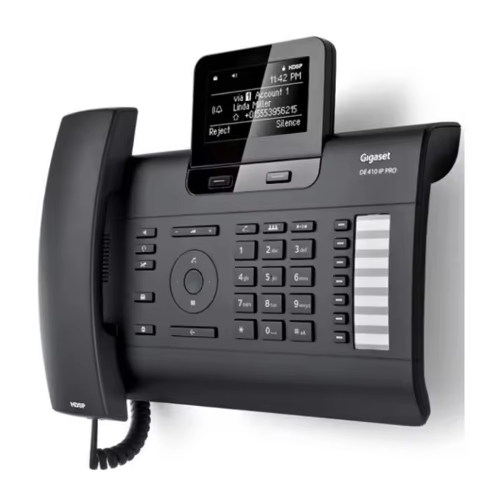 Siemens DE 410 IP Pro – Teléfono Fijo IP Profesional con Pantalla Táctil, Audio HD y Funciones Avanzadas para Empresas - 1