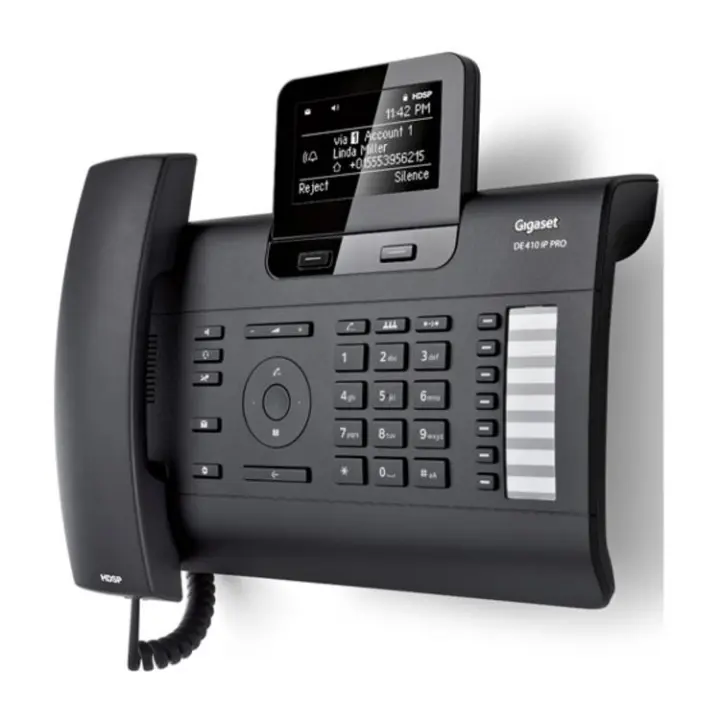 Siemens DE 410 IP Pro – Teléfono Fijo IP Profesional con Pantalla Táctil, Audio HD y Funciones Avanzadas para Empresas - 1