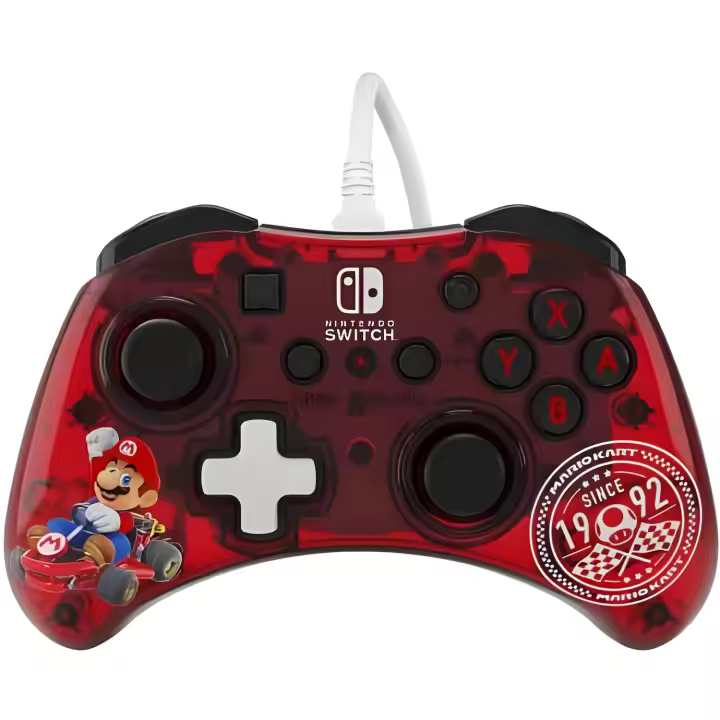 PDP Rock Candy Cableado Gaming Switch Pro Mando - Official License Nintendo - Oled/lite Compatible - Mando de Viaje Compacto y Duradero - Mario Kart - 1