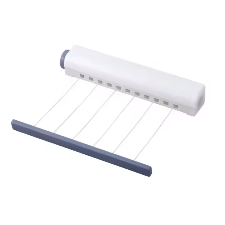 Tendedor Retráctil Portátil ,de pared ,Tendedor extensible de 6 cuerdas ,líneas ajustables ,retractables , Colgador de ropa fijo, Automático -3,6 m - 1