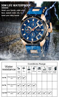 Reloj De Pulsera De Cuarzo LIGE Para Hombre De Lujo Deportivo Y Militar Resistente Al Agua Con Bandas De Silicona Y Manos Luminosas - details 4