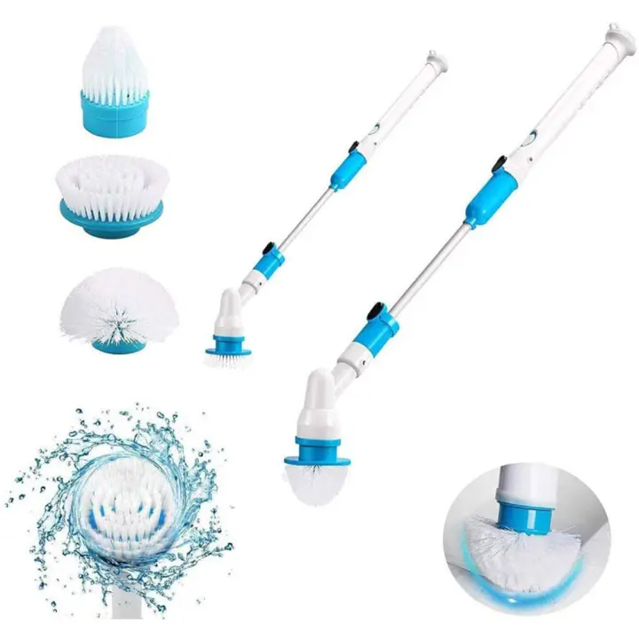 CEPILLO GIRATORIO RECARGABLE Cepillo de limpieza eléctrico giratorio con varios cabezales Cepillo de Limpieza eléctrico, Fregadora Giratoria Eléctrico con 4 Cabezales de Cepillo & 112cm Mango Ajustable, Cepillo de Limpieza Inalámbrico Electric para Hogar - 1