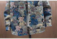 Chaqueta De Manchas De Oso Teddy Para Hombre 3/4 Manga Largo Estilo Casual Cierre Simple Malla Interior Material Poliéster Viscosa Algodón - details 8