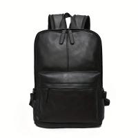BIT Mochila informal de moda para hombre, bolso de cuero impermeable para ordenador portátil - details 1