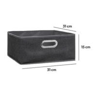 Caja de almacenamiento de tela - Cesta organizadora plegable - Gris  - 5 FIVE - Varios Tamaños - details 4