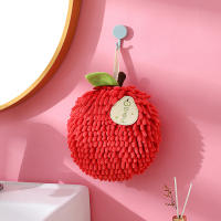 Toalla De Mano Suave Y Absorbente De Poliéster 100% Para Cocina Y Baño Color Rojo Con Anillo Para Colgar Para El Hogar - details 3