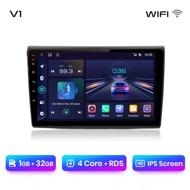 Junsun Tech Android 13 Radio para Fiat Bravo 2007 2008 2009 2010 2011 2012 de Coche con Chip Qualcomm de 8 Núcleos CarPlay Inalámbrico Autorradio Estéreo Pantalla HD Multimedia - 1