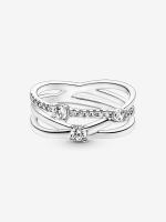 Pandora - Anillo de Triple brilliant Band-Plata de Lei - details 0