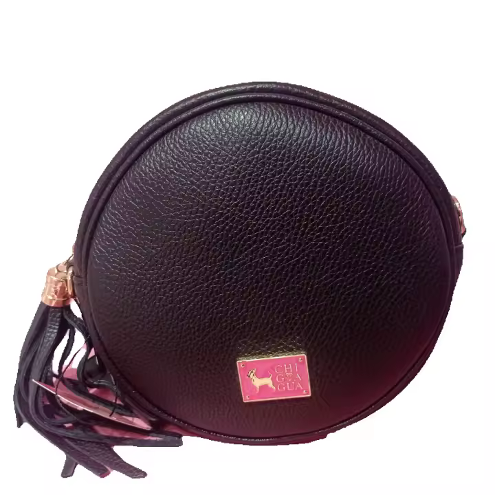 Bolso Chiguagua Redondo de Piel Negra, Ref: CHB2408115-1 - 1