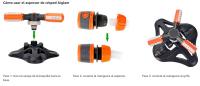 Aspersor de Jardín, actividad de pulverización, rotación automática de 360 Grados, aspersor de 3 Brazos para Sistema de Riego - details 1
