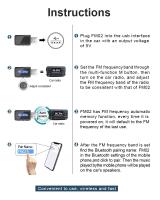 Transmisor y receptor Bluetooth 5,3 para coche, Kit de miniadaptador de Audio inalámbrico estéreo para Radio Fm, manos libres, llamada, alimentación USB - details 9