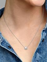 Pandora - Collar Redondo con Halo Brillante-Plata de Leyes - details 0