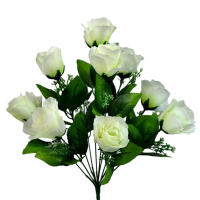Ramo De Rosas Artificiales Con 10 Cabezas Para Decoración De Bodas Y Jardines Flores Silken Rosas Para Decoración Del Hogar Y Arreglo De Bouquet - details 6