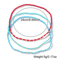 3pcs/set Pulseras De Vidrio Multicolor Y Cobre Estilo Bohemio Adecuado Para Niñas Para Usar En Vacaciones De Playa - details 0