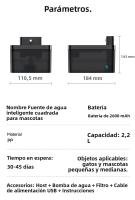 Fuente De Agua Automática Para Gatos Sin Cable Con Sensor Infrarrojo 2600mAh Dispensador De Agua Inteligente Para Perros Y Gatos - details 15