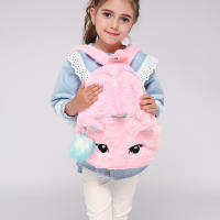 Mochila De Peluche De Dibujos Animados Para Niñas Estilo De Moda Para Estudiantes De Primaria Y Secundaria Mochila Escolar Con Estampado De Unicornio - details 13