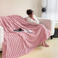 Manta Gruesa De Color Sólido Con Rayas Anchas Manta Suave Y Cálida Para Sofa Y Cama Cubierta De Tela Decorativa Para Dormitorio En Casa Estilo Geométrico - details 18