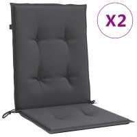 vidaXL Cojines silla respaldo bajo 2 ud tela 100x50x4 cm Color Antracita melange,  Gris claro melange,  Gris oscuro melange y mas Cojín Decorativo de Asiento Cojines de muebles de salon - details 2