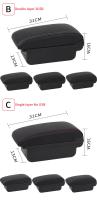 Soporte Para Brazos Peugeot 207 CC Caja De Almacenamiento Con USB Accesorios Para Coche Material ABS + Cuero PU - details 1
