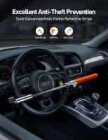 Bloqueo de volante Bloqueo de dirección de automóvil Bloqueo de automóvil resistente Dispositivo antirrobo con 2 llaves Cerraduras de seguridad ajustables para automóviles/SUV/camiones con accesorios de autodefensa para automóvil - details 0