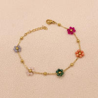 Pulsera Bohemia Para Mujer Plateada Con Diferentes Colores De Bolas Regalo De San Valentín O Ramadan Joyería De Moda - details 5