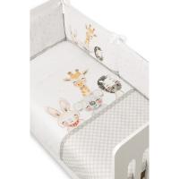 Interbaby Set 2 piezas desenfundables: Funda nórdica y Chichonera Acuarela - Medidas para cuna con medias estándar 120x60 - details 0
