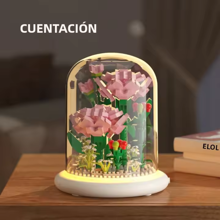 Juguete De Puzzle De Bloques De Construcción Simulación De Bouquet De Girasoles Para Niños Y Niñas Regalo De Cumpleaños - 1