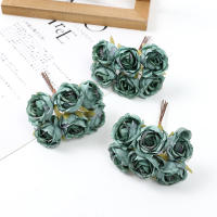 6Pcs Arreglo De Flores Artificiales Peonía Para Decoración De Hogar Y Bodas Decoración De Habitaciones Falsas Flores Para Wreaths De Manualidades Y Regalos - details 13