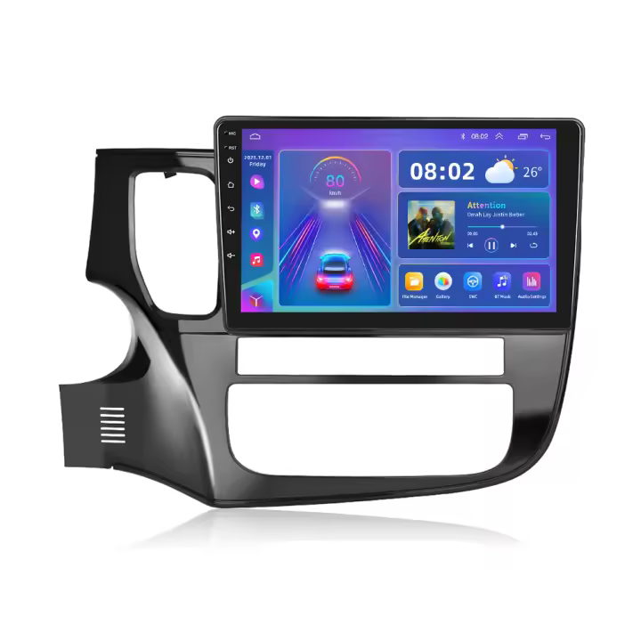 Podofo Radio de coche Android 2 Din para Mitsubishi Outlander 2016 Carplay 8+128GB AI Voice WIFI+4G DSP GPS Navegación Multimedia Reproductor de Video - 1
