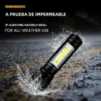 Linterna LED Recargable Portátil Con Zoom Ampliable Modos De Iluminación Para Camping Y Emergencias Resistente Al Agua Y Choque - details 4