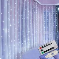 Luces LED De Navidad Para Cortina Control Remoto Y USB Decoración Para Habitación Y Ventana Luz De Fondo Para Fiesta Y Hogar - details 8