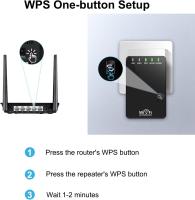 Extensor de WiFi, amplificador de señal WiFi, extensor de rango WiFi doméstico, repetidor WiFi inalámbrico con puerto Ethernet, cobertura WiFi completa de 360°. - details 2