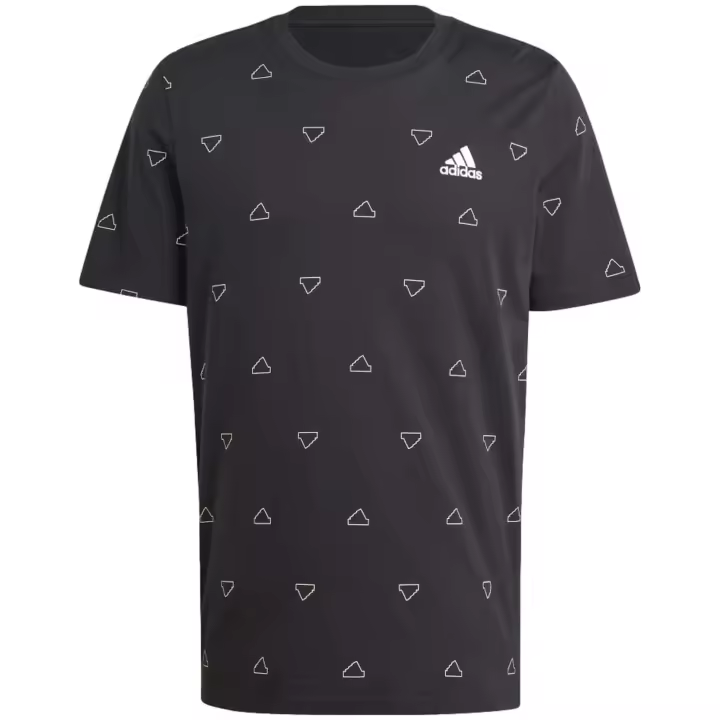 Camiseta de Manga Corta Adidas Seasonal Essentials Monogram para hombre en color negro - 1