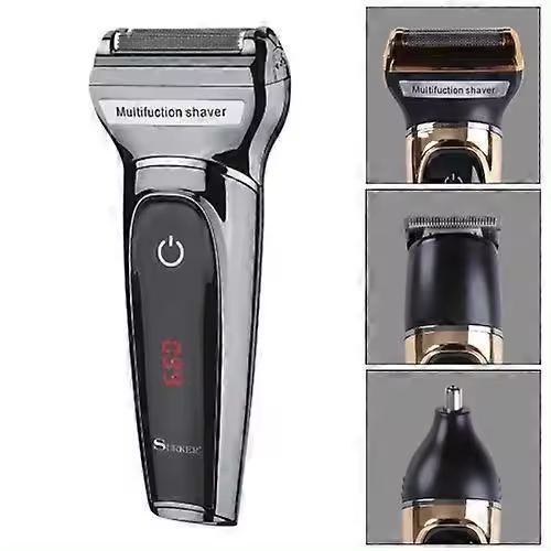 Surker SK-903 tres en uno LCD pantalla digital USB de carga eléctrica máquina de afeitar/cortadora de cabello/nariz pelo - 1