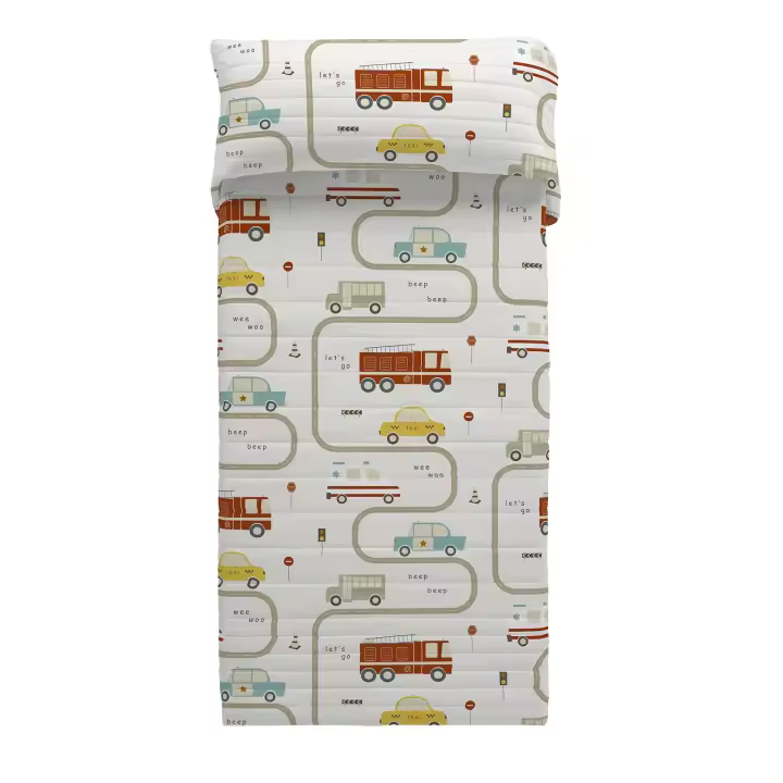 COLCHA BOUTI INFANTIL 100% ALGODÓN GREM COOL KIDS FABRICADO EN ESPAÑA - 1