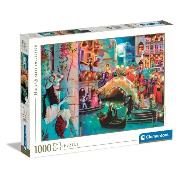 Puzzle 1000 piezas Alta resolución Carnaval de Venecia 39827 CLEMENTONI - 1