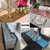 Mantelos De Lentejuelas Brillantes Para Decoración De Bodas Cumpleaños Baños De Lujo Fiesta Navidad Personalizados De Poliéster 100% - details 2