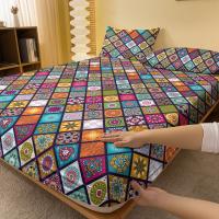 Sábana De Cama Bohemia Con Patrón Frosting 100% Poliéster Colchón Excluido Para Dormitorio Estilo Impresión - details 2