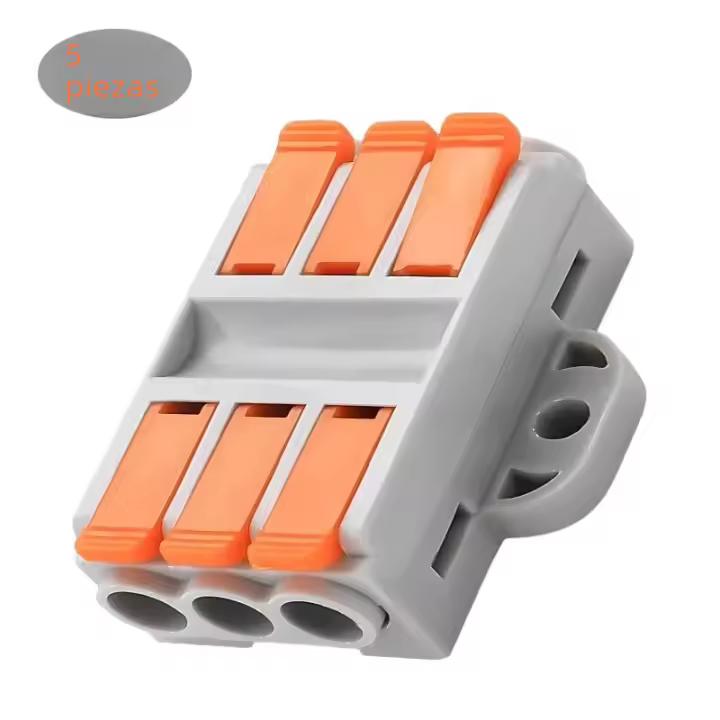5pcs Conector De Cable Rápido Bloque De Terminales Puede Fijar Conector De Cable 0.5-6.0MM2 Tipo De Conector De Enchufe - 1