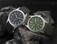 Reloj De Cuarzo Para Hombre Negro Con Correa De Nylon Militar Deportiva Moda Cuadro De Numeros Arábigos Clavija De Hebilla - details 15