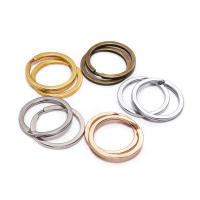 Lote De 10 Llaveros Redondos De Metal 25 28 30mm Color Oro Para DIY Joyería Findings Accesorios Conectores Llavero DIY Para Joyería - details 0
