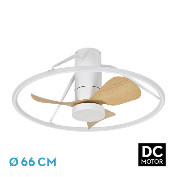 Ventilador Dc Oporto Fabrilamp 46w Blan/haya 3asp.66d 4600lm 3000-4000-6500k 6vel Remot,tempo,3int.rg — oferta en Miravia