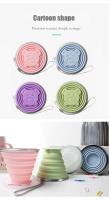 Vaso De Viaje Plegable De Silicona 180ML Resistente Al Calor Con Tapa Para Exteriores Y Deportes Vaso Collapsible Foldable - details 7
