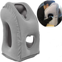 Almohada Inflable De Viaje Con Nuevo Patrón Soporte De Cuello Y Barba Portátil Para Avión Coche Autobús Tren Descanso En La Oficina Nap - details 1